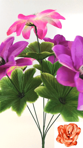 Искусственные цветы Букет Лотоса, 6 голов, 410 мм